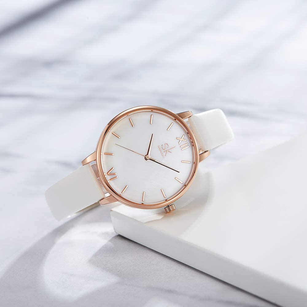 SHENGKE Simplicity Creative Women Watch Genuine Leather Elegant Women Watches Ladies Business Wristwatch - Image 4